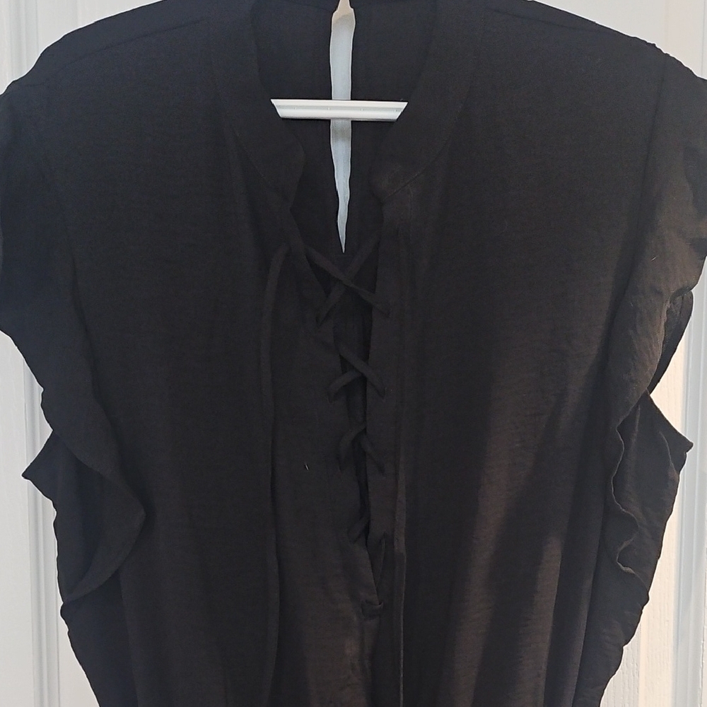HALARA Black Ruffle Jumpsuit - Picture 3 of 16